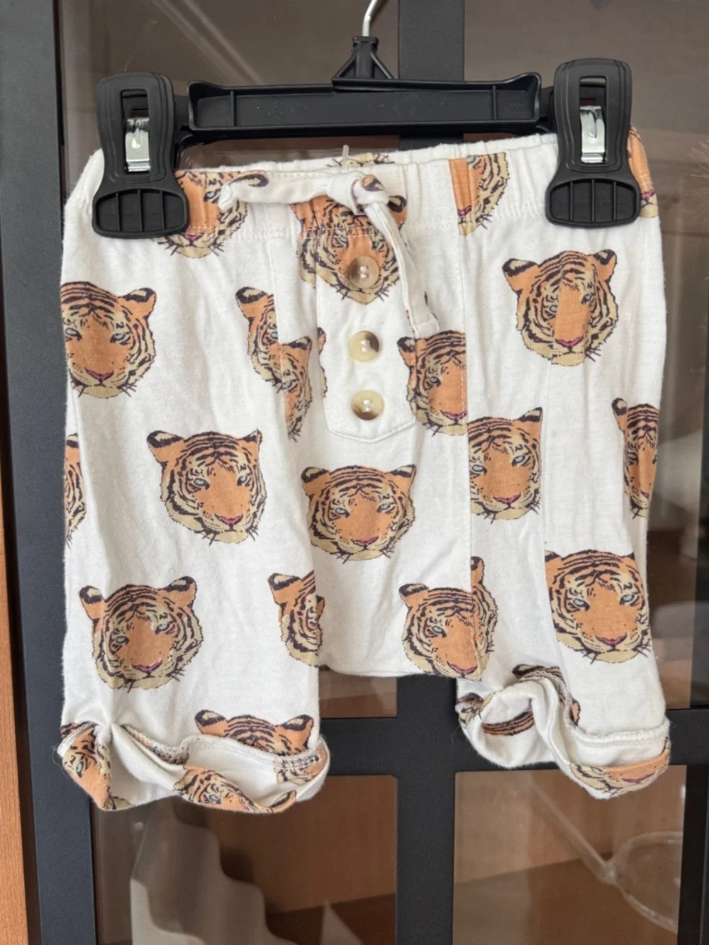 Kate Quinn bamboo tiger shorts print baby boy lsu neutral unisex